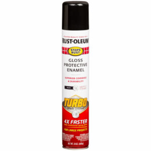 Stops Rust Turbo Spray Paint, Gloss Black, 24-oz.