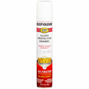 Stops Rust Turbo Spray Paint, Gloss White, 24-oz.