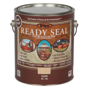 Exterior Wood Stain & Sealer, Flat Clear Finish, 1-Gallon