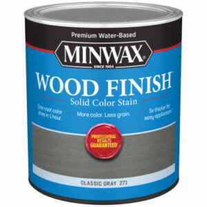 Wood Finish Stain, Water-Based, Solid Color, Classic Gray, 1-Qt.
