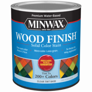 Wood Finish Stain, Water-Based, Solid Color, Clear, 1-Qt.