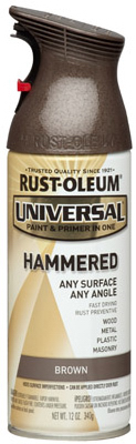 Universal Paint & Primer  Hammered Spray Paint, Brown, 12-oz