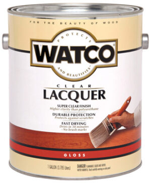 Lacquer Wood Finish, Clear Gloss, 1-Gallon