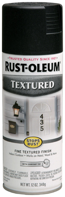 Stops Rust Textured Spray Paint, Black, 12-oz.