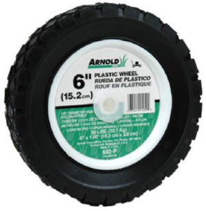 Universal Offset Replacement Lawn Mower Wheel, Plastic, 6 In.