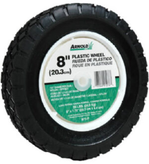 Universal Offset Replacement Lawn Mower Wheel, Plastic, 8 In.
