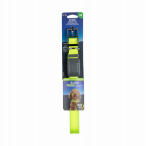NiteDog Rechargeable Lighted Dog Collar, Green LEDs, Medium Dogs