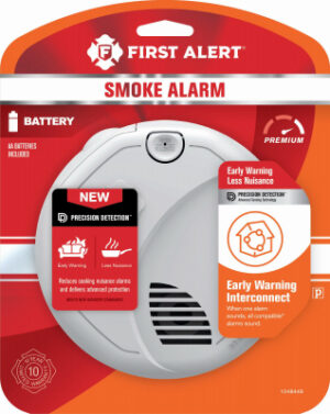 Fire Alarm, Voice & Location Alerts, Battery Operated