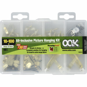 50-Pc. Picture Hanging Kit, Hangs 10-100 Lbs.