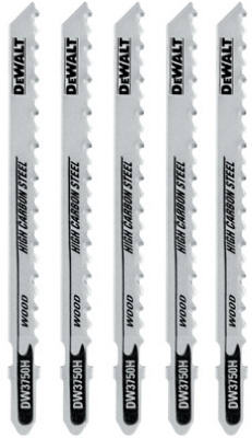 T-Shank Fast Wood-Cutting Jigsaw Blade, 4 In., 6-TPI, 5-Pk.