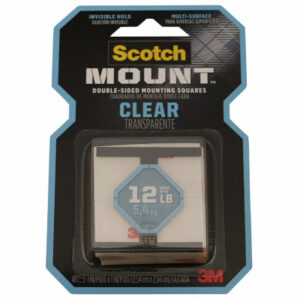 Clear Double-Sided Mounting Tape, 1 x1 In. Squares, 48-Ct.