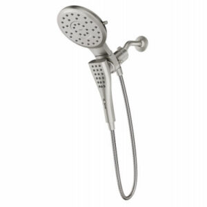 8-Spray Rainshower + Handheld Shower Head, Chrome, 7 In.