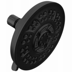 8-Setting Shower Head, Fixed Mount, Matte Black