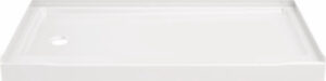 Classic 500 Shower Base, Left-Hand Drain, Gloss White, 60 x 32 In.