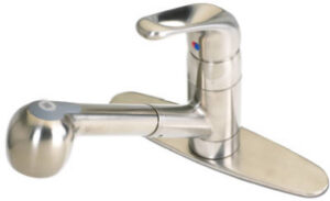 Kitchen Faucet With Pull-Out Spray, Temperature Memory, Brushed Nickel