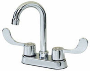Bar Faucet, Washerless, Chrome, 4 In. Centerset