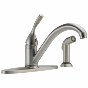 Classic Series Kitchen Faucet With Side Spray, Stainless Steel