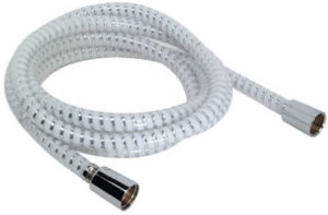 96-Inch Chrome & White Replacement Shower Hose