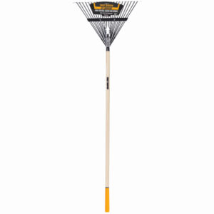 Steel Leaf Rake, 22 Tines, Wood Handle