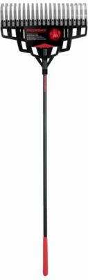 Multi-Purpose Rake, Flex Steel Tines, 51 In. Fiberglass Handle