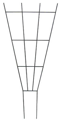 Garden Pot Trellis, Fan, Green Steel, 36 x 15-In.