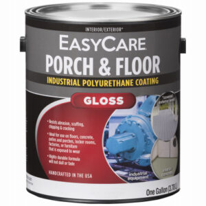 Interior/Exterior Gloss Polyurethane Porch & Floor Enamel, Black, 1 Gallon