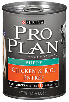 Dog Food, Puppy, Chicken/Rice, 13 oz.