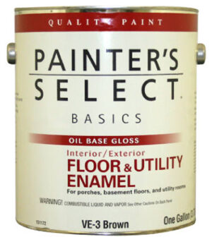 Floor & Utility Enamel, Oil-Base, Green, 1 Gallon