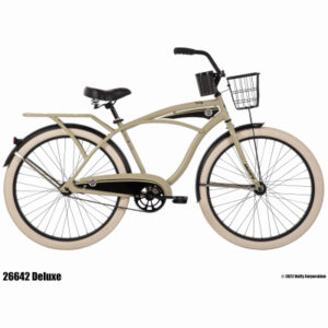 Men's Deluxe Cruiser Bicycle, Gloss Olive, 26 In.