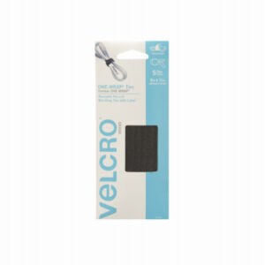 One-Wrap Strip with Tab, Black, 8 x 1/2 In., 5-Ct.
