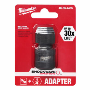 Shockwave Socket Adapter, 3/8 In. Square To 1/4 In. Hex