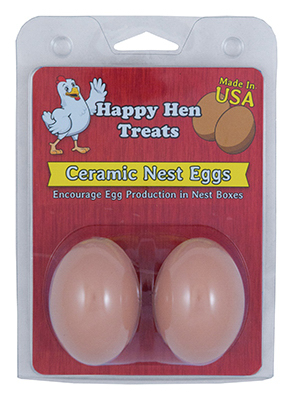 Ceramic Nest Eggs, Brown, 2-Pk.