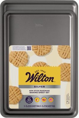 2-Pc. Silver Non-Stick Cookie Sheet Set