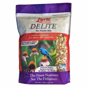 Delite Bird Food, High Protein No Waste Mix, 5 Lbs.