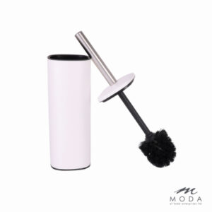 Toilet Bowl Brush & Caddy, White
