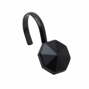 Alta Shower Curtain Hooks, Black, 12-Pk.