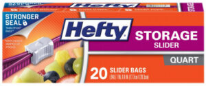 Slider Storage Bag, 1-Qt., 20-Ct.