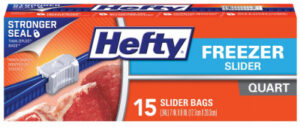 Slider Freezer Bag, 1-Qt., 15-Ct.