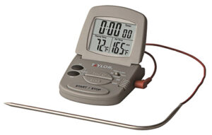 Oven Thermometer, With Meat Probe & Timer, Digital, Magnetic, 2 "AAA"