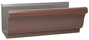 K-Style Gutter, Brown Galvanized Steel, 4 In. x 10 Ft.