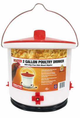 Heated Poultry Drinker, 2-Gallons