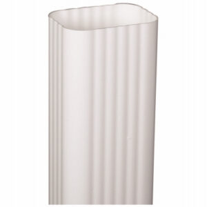 Downspout, Vinyl, White, 2 x 3-In.