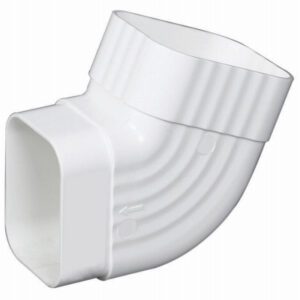 Gutter Side Elbow, Vinyl, White, 2 x 3-In.