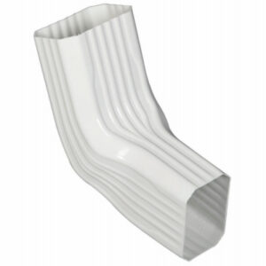 A-B Transition Gutter Elbow, PVC, White, 2 x 3-In.