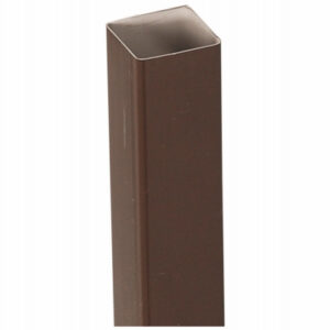 Downspout, Square, Vinyl, Brown, 10-Ft.