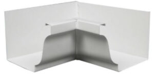 Gutter, Inside Steel Mitre, White, 4 In.