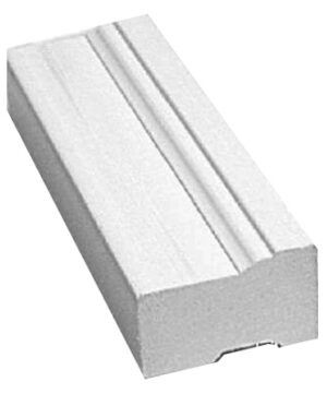 Brickmould, White PVC, 1-1/4 x 2 In. x 8 Ft.