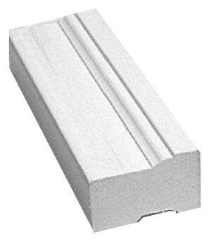 Brickmould, White PVC, 1-1/4 x 2 In. x 10 Ft.