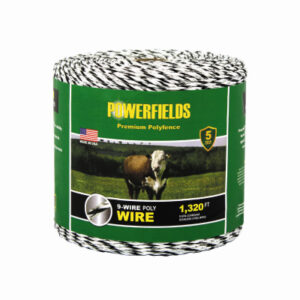 9 Strand Poly Wire, Hi-Viz Black/White, 1,320-Ft.