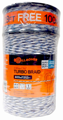 Electric Fence Turbo Braid Combo Roll, 1,312-Ft.